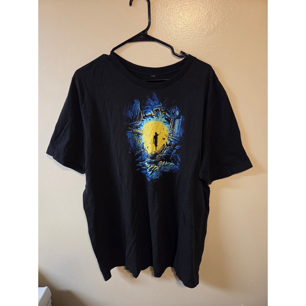 Dave Matthews Band Graphic T-Shirt Black City Moon Silhouette Concert Tee XL